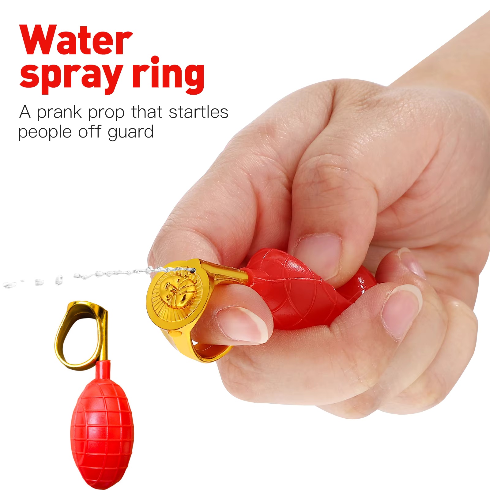 Party Games No Props - 1/5PCS Hidden Water Spray Magic Ring