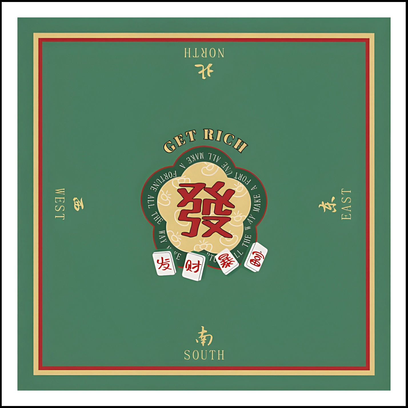 Party Games Multiplayer - 70/80/90cm mahjong game rubber table mat