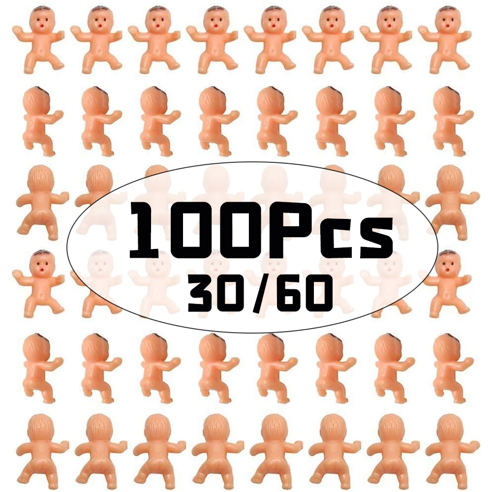 Party Games Gamecube - 30/60/100Pcs Mini Plastic Babies for Baby