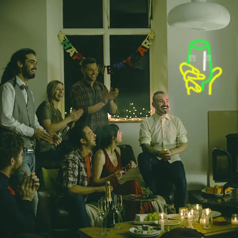 Wine Glass in Hand LED Neon Si - Party Games Shop 리뷰 및 가격