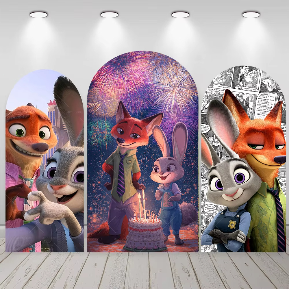 Zootopia 2 Theme Arched Backgr - Zootopia Party Games 리뷰 및 가격