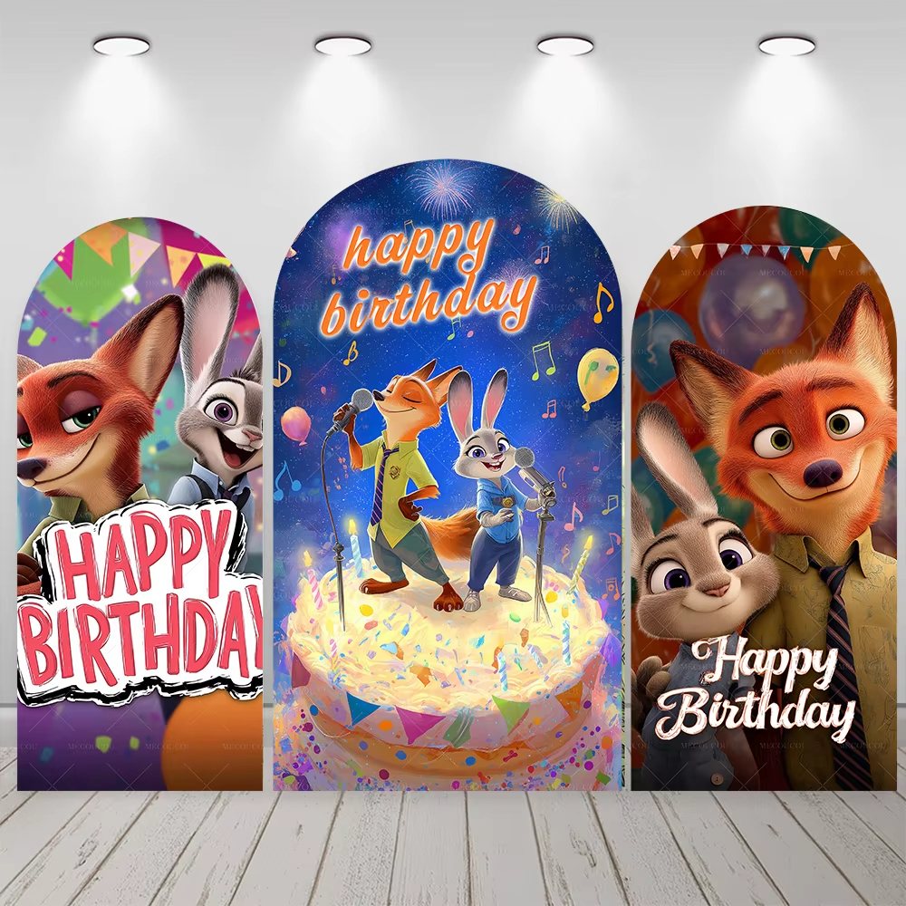 Zootopia 2 Theme Arched Backgr - Zootopia Party Games 리뷰 및 가격