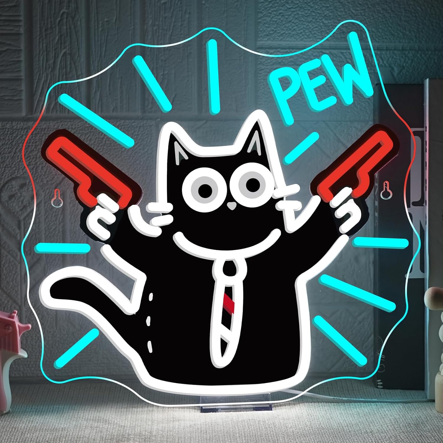 Cat Neon Sign USB Dimmable LED - Party Games Shop 리뷰 및 가격