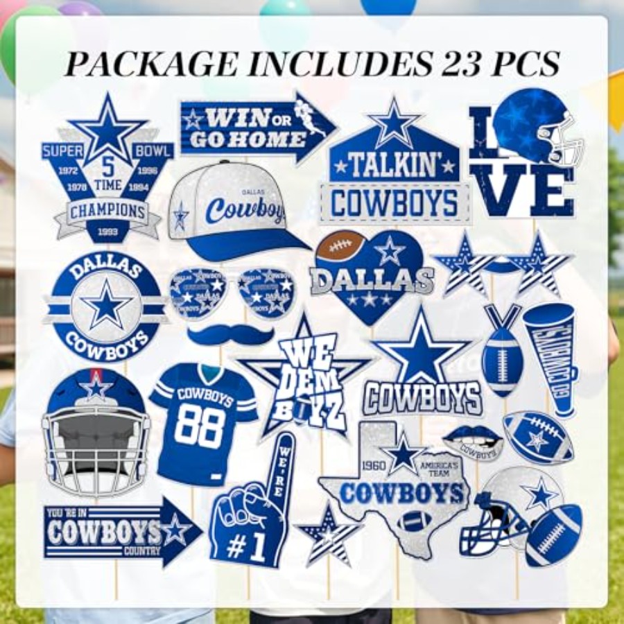 Cowboy Football Photo Booth Pr - Party Games No Props 리뷰 및 가격