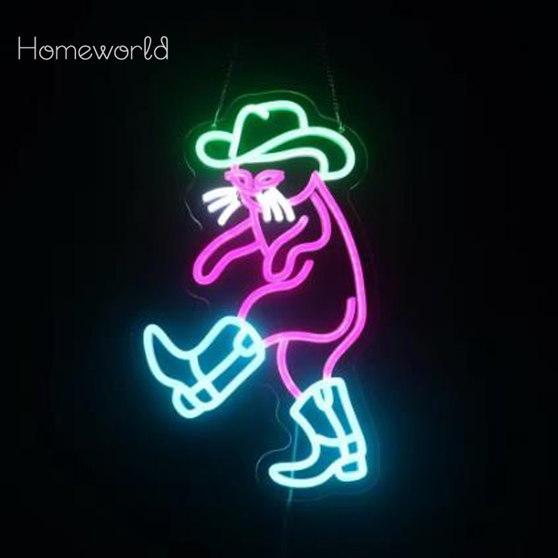 Cowboy Cat Neon Light Sign Dim - Party Games Shop 리뷰 및 가격