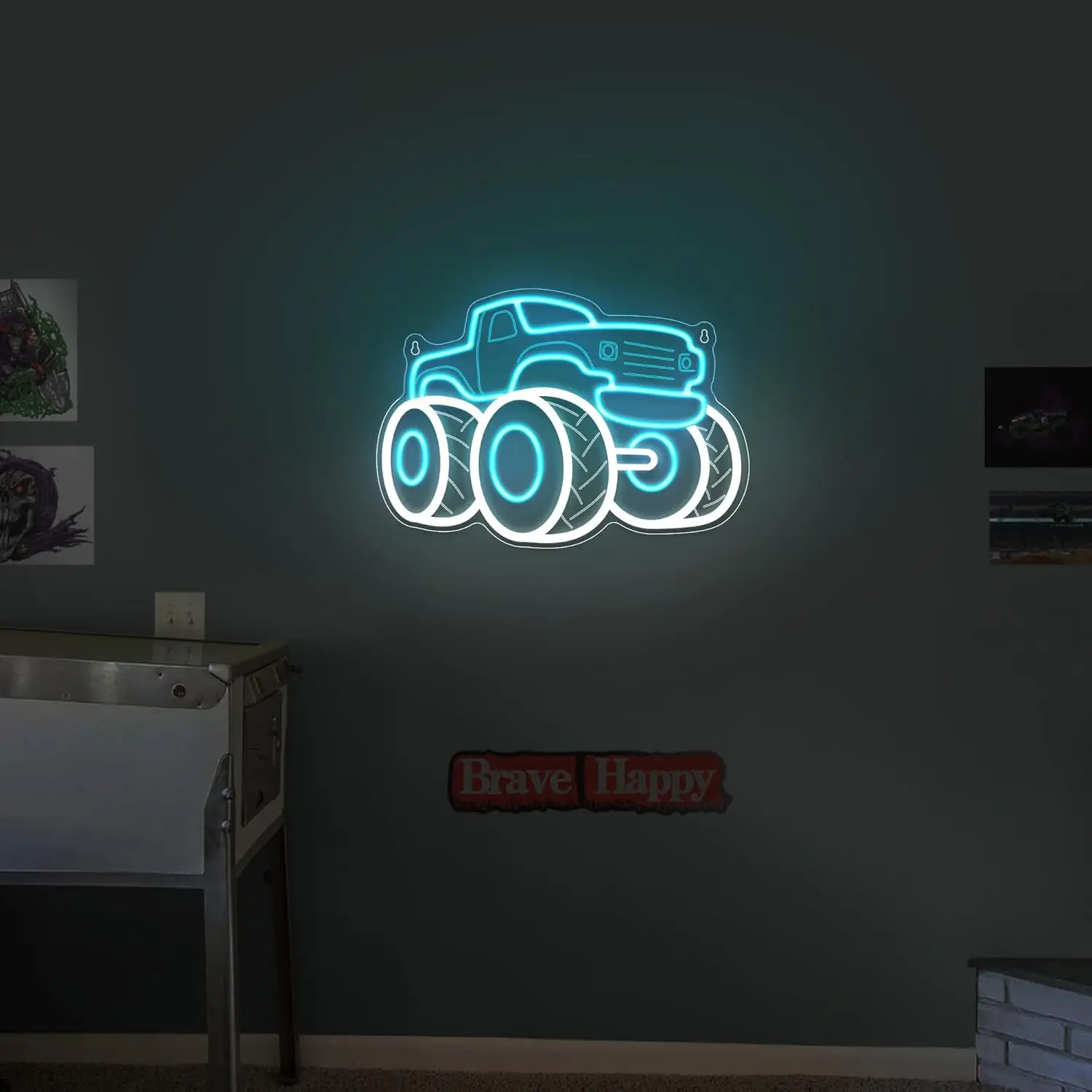 Truck Neon Sign USB Dimmable L - Party Games Shop 리뷰 및 가격
