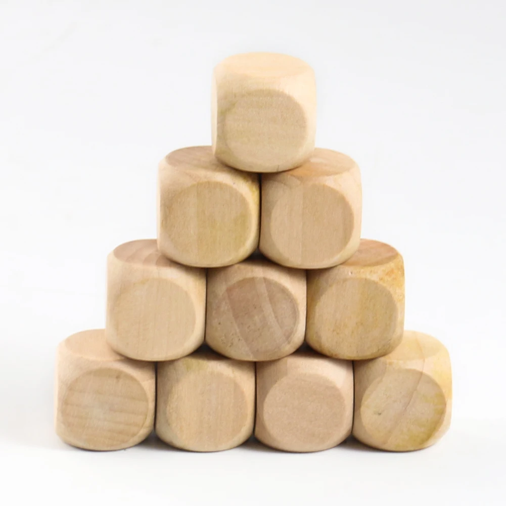 6pcs 20mm Blank Wooden Dice 6  - Party Games Gamecube 리뷰 및 가격