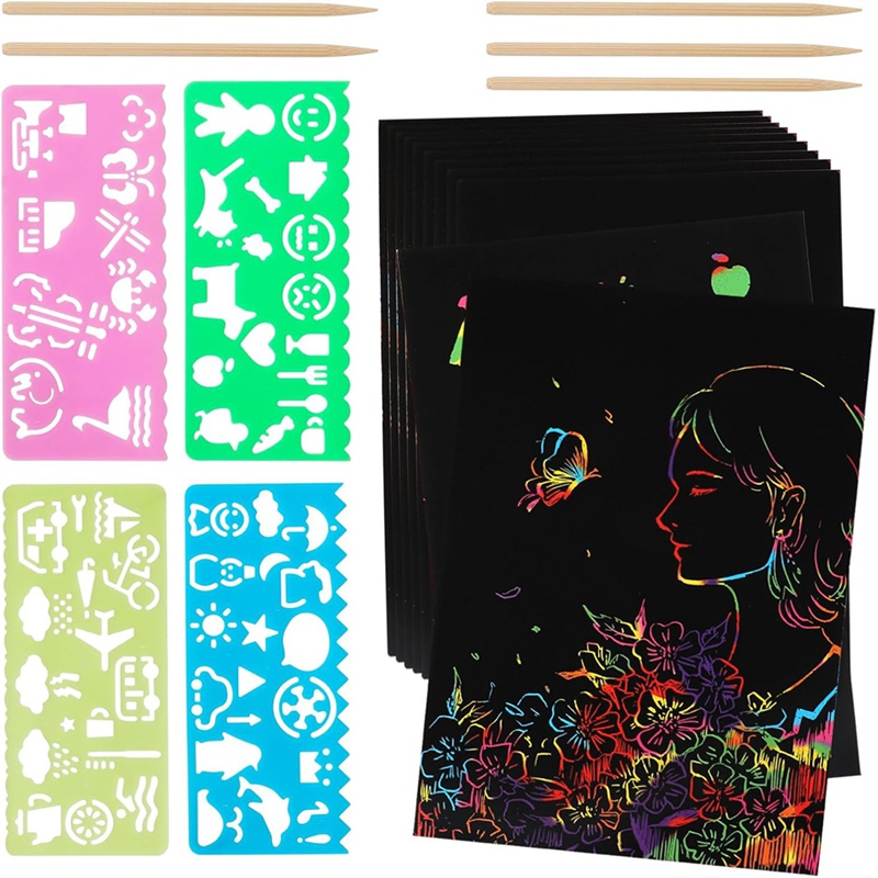 Scratch Paper Art Set, Black C - Party Games Game 리뷰 및 가격