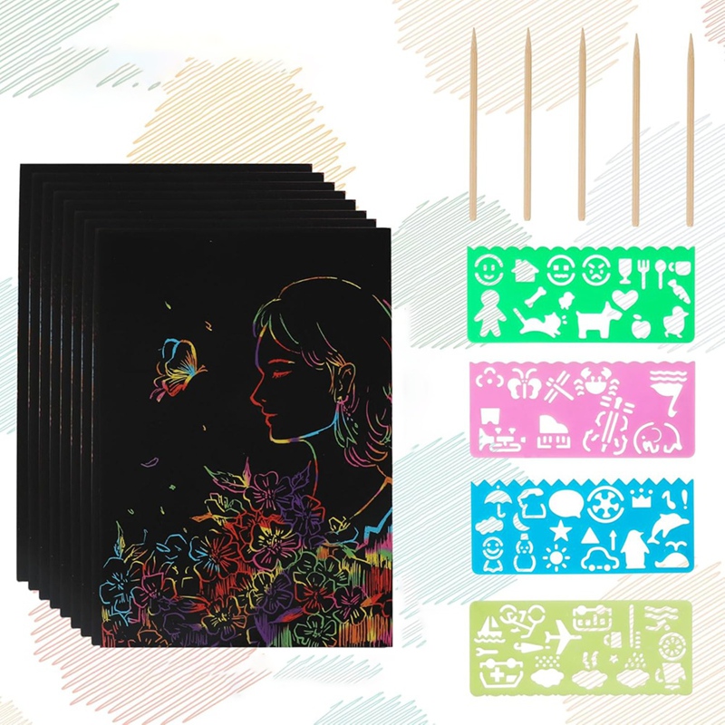 Scratch Paper Art Set, Black C - Party Games Game 리뷰 및 가격