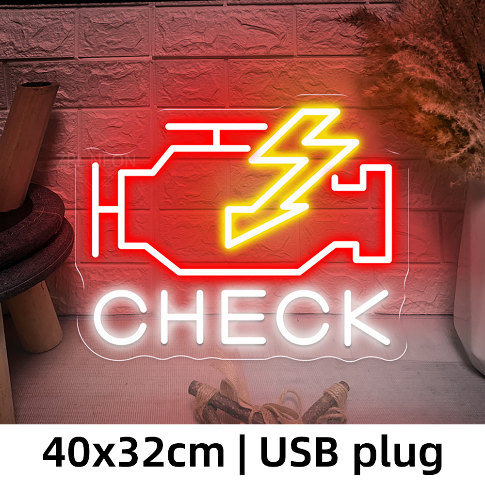 Check Engine Neon Sign Led Lig - Party Games Shop 리뷰 및 가격
