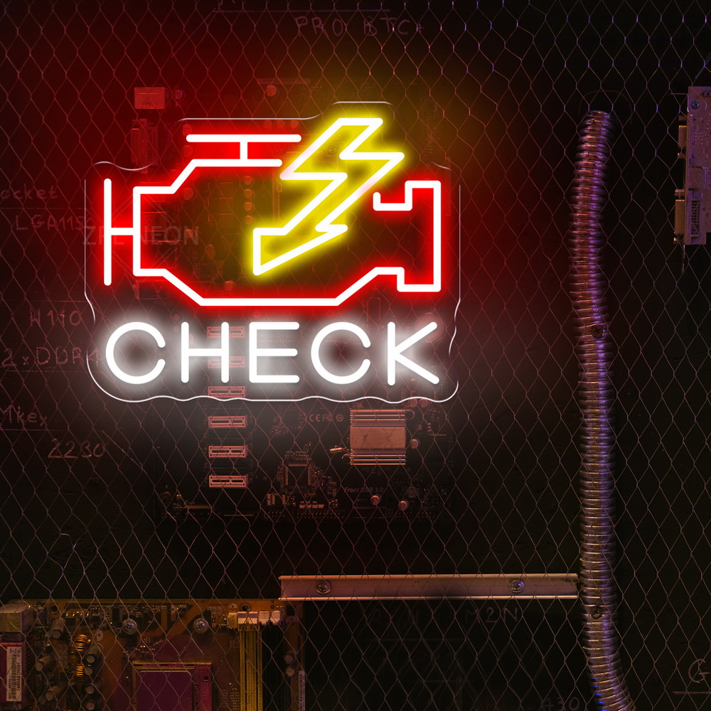 Check Engine Neon Sign Led Lig - Party Games Shop 리뷰 및 가격