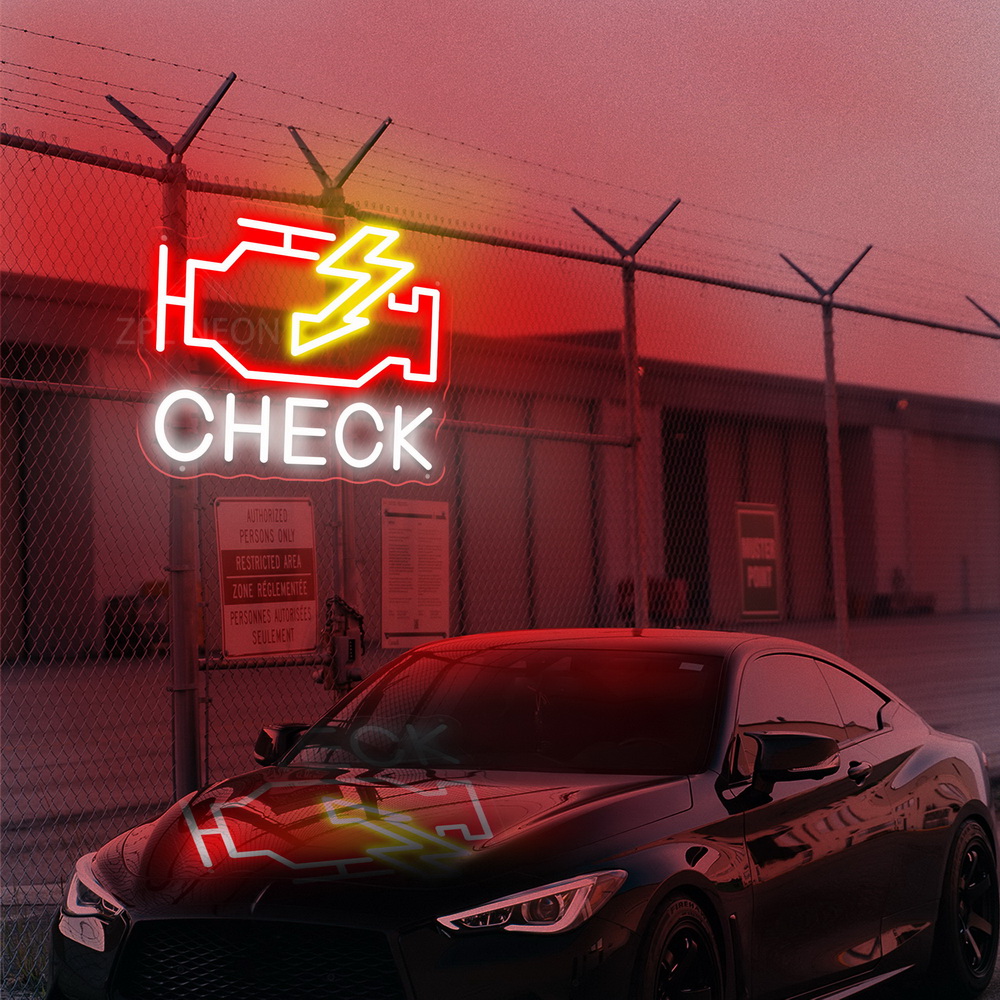 Check Engine Neon Sign Led Lig - Party Games Shop 리뷰 및 가격