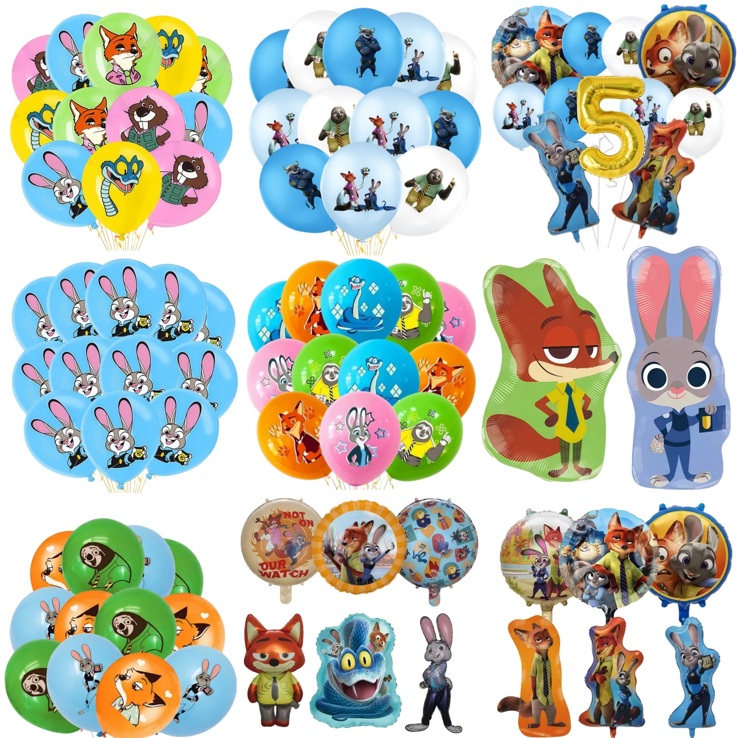Zootopia Balloons Birthday Par - Zootopia Party Games 리뷰 및 가격
