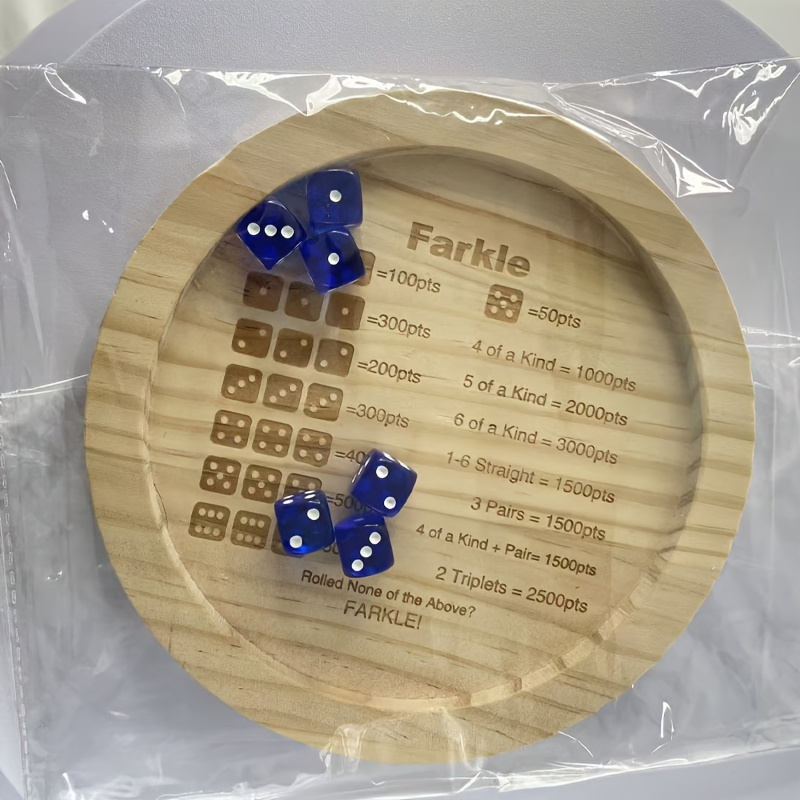 1 Wooden Farkle Dice Tray with - Party Games Game 리뷰 및 가격