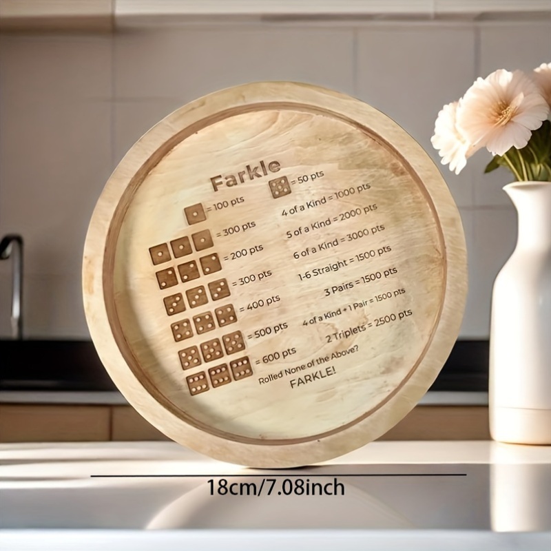 1 Wooden Farkle Dice Tray with - Party Games Game 리뷰 및 가격