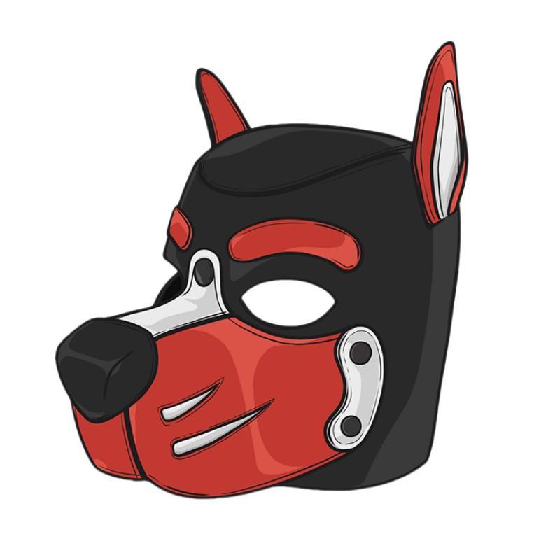 Erotic Colorful Dog Hood Mask  - Party Games Shop 리뷰 및 가격