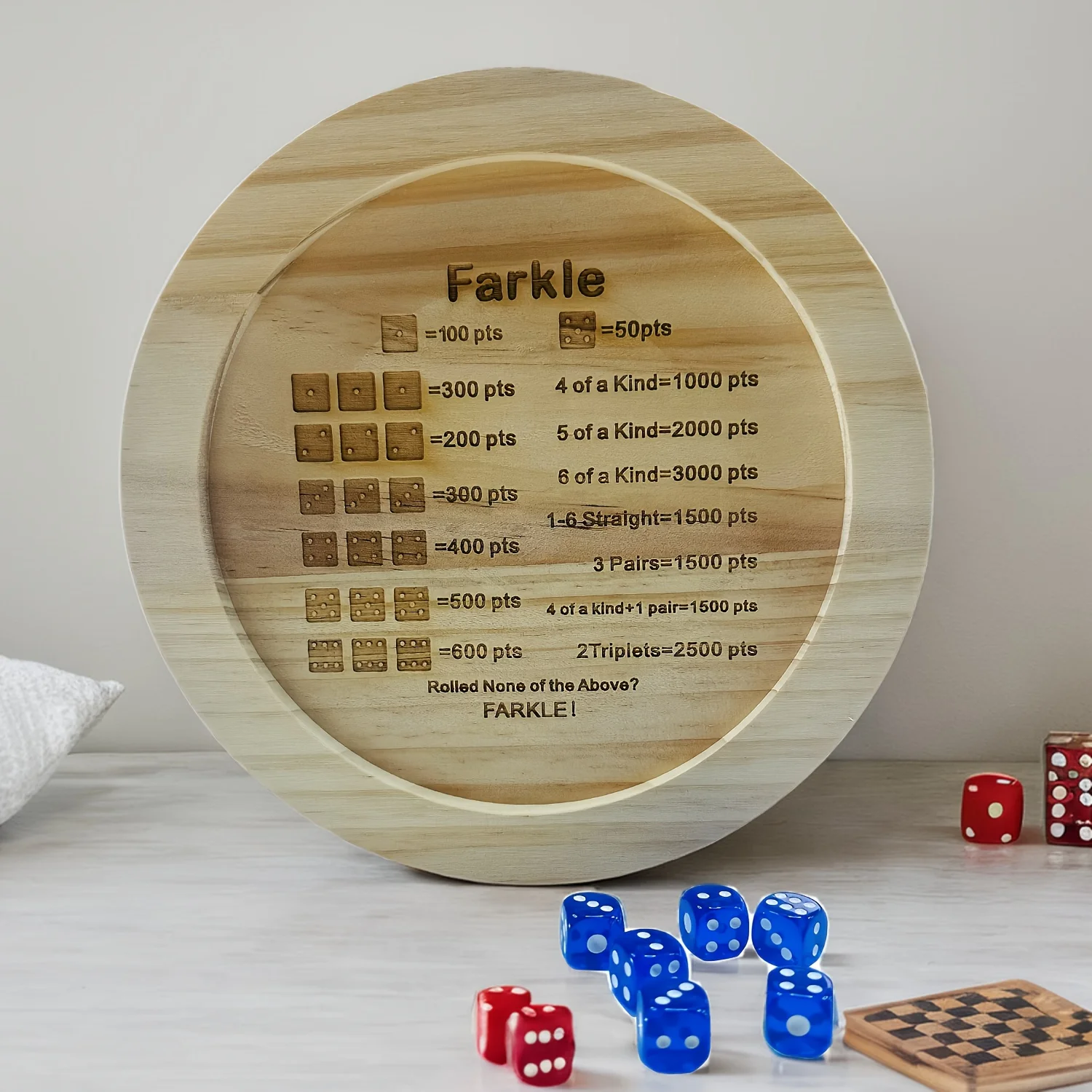 1 piece of wooden dice tray fo - Party Games Game 리뷰 및 가격