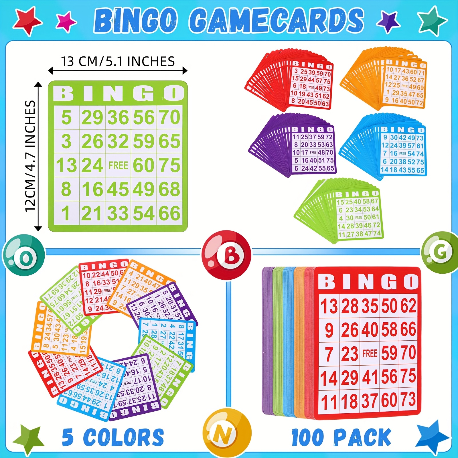 Set of 148 Bingo Game Cards in - Party Games Game 리뷰 및 가격