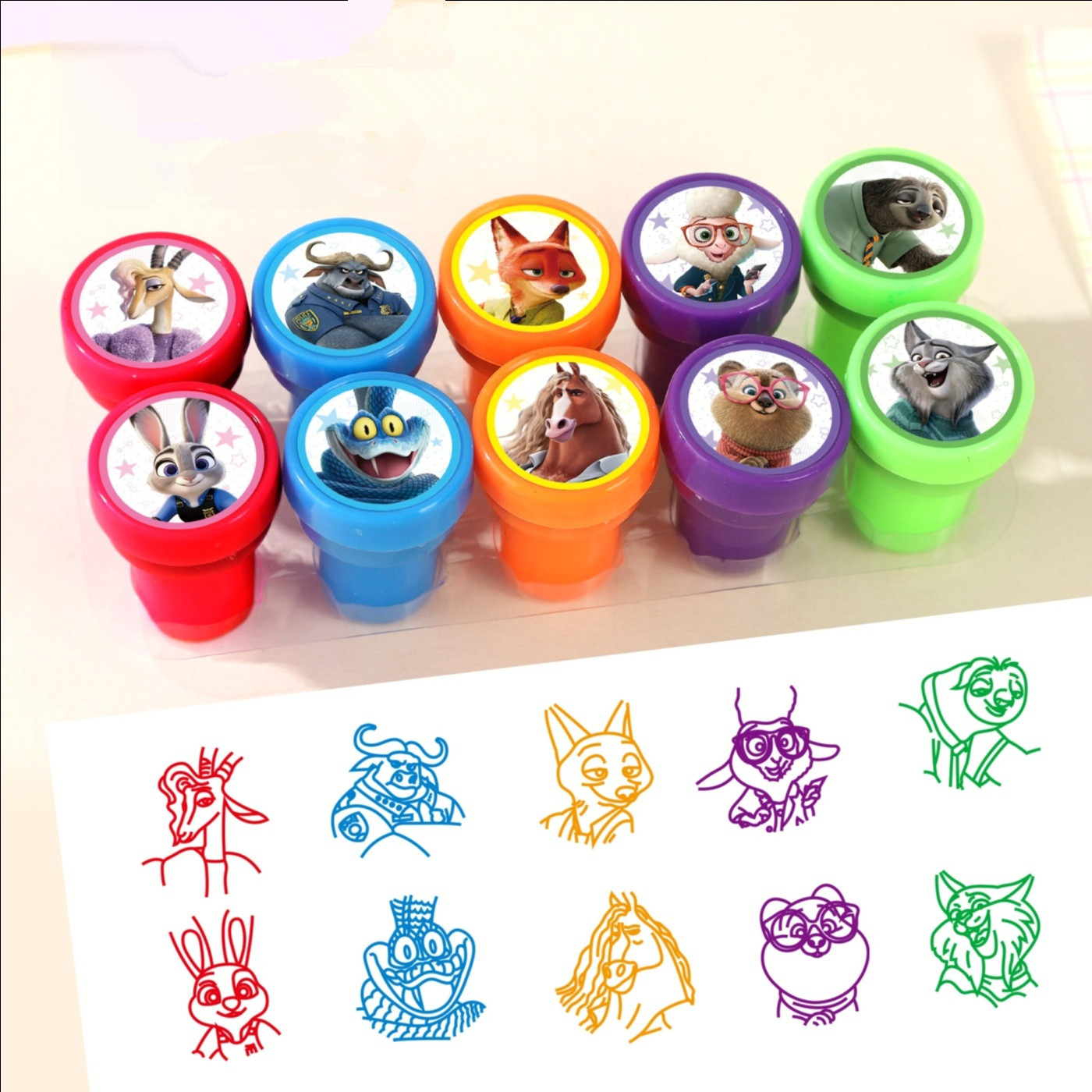 10Pcs Zootopia Kids Stamp Cart - Zootopia Party Games 리뷰 및 가격