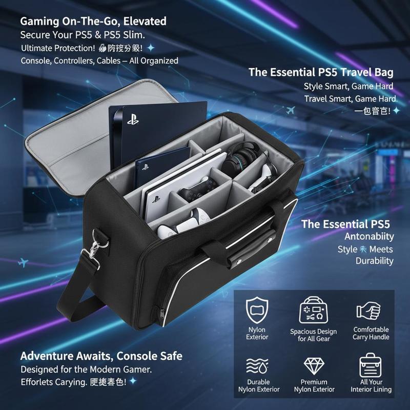 Game Console Suitcase 17x12x7  - Party Games In Ps5 리뷰 및 가격