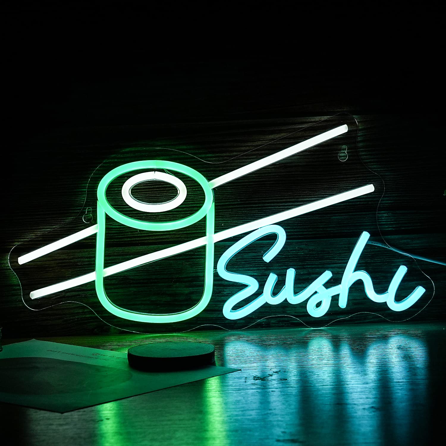 Sushi Neon Sign Bar Wine Glass - Party Games Shop 리뷰 및 가격