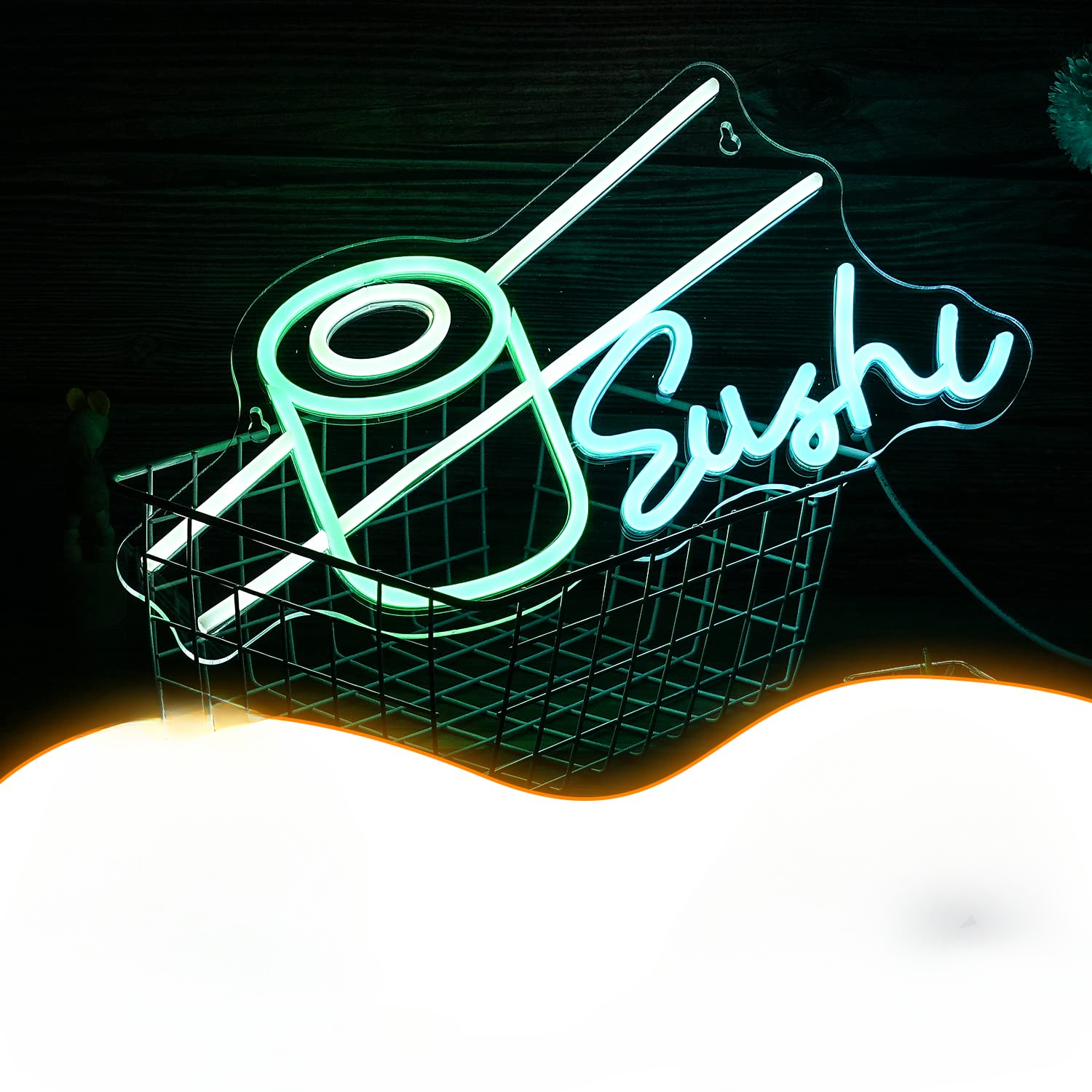Sushi Neon Sign Bar Wine Glass - Party Games Shop 리뷰 및 가격