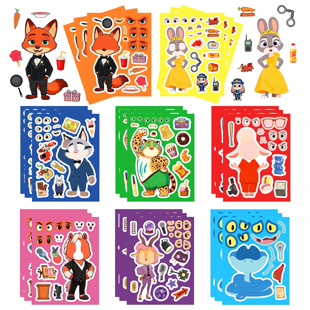 8/16sheets Disney Anime Zootop - Zootopia Party Games 리뷰 및 가격