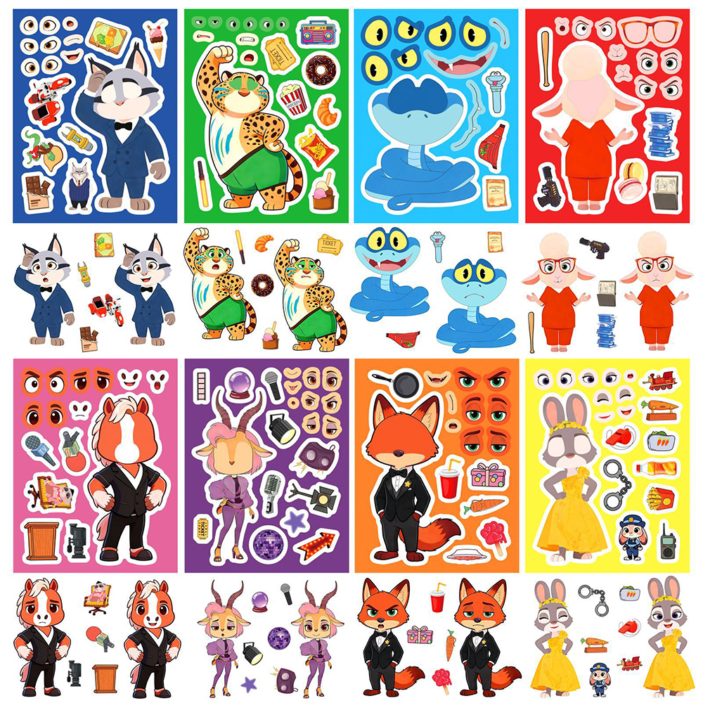 8/16sheets Disney Anime Zootop - Zootopia Party Games 리뷰 및 가격