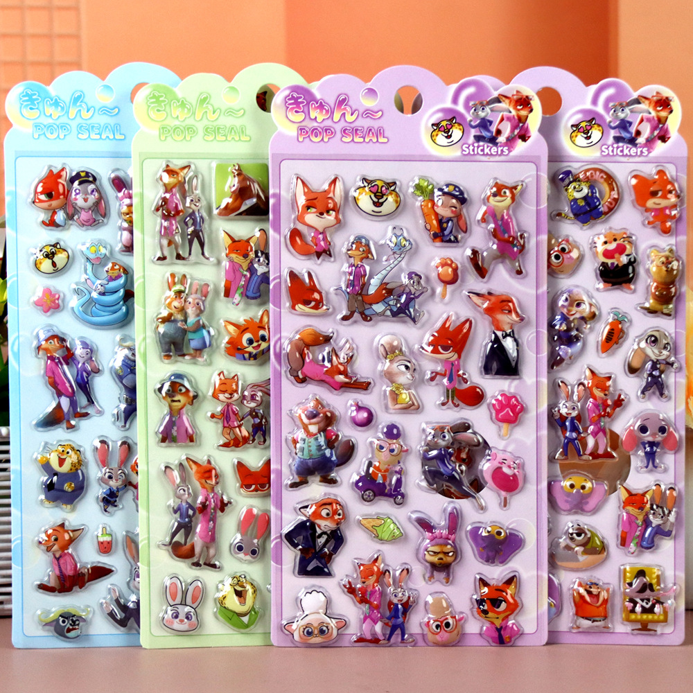 Zootopia 3D Embossed Stickers, - Zootopia Party Games 리뷰 및 가격