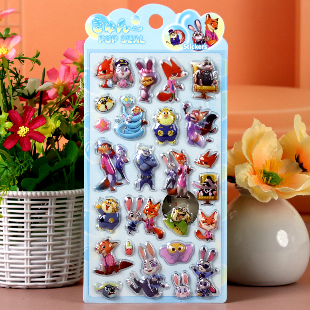 Zootopia 3D Embossed Stickers, - Zootopia Party Games 리뷰 및 가격