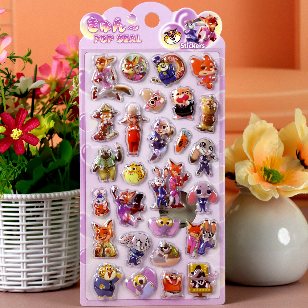 Zootopia 3D Embossed Stickers, - Zootopia Party Games 리뷰 및 가격