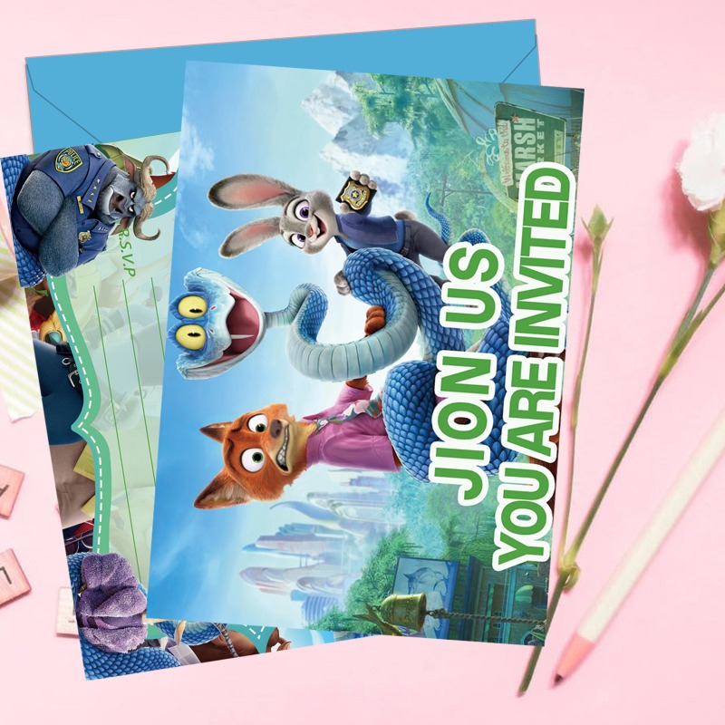 Zootopia 2 Party Invitation Ca - Zootopia Party Games 리뷰 및 가격