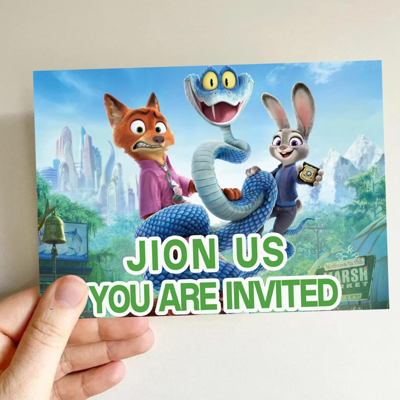 Zootopia 2 Party Invitation Ca - Zootopia Party Games 리뷰 및 가격